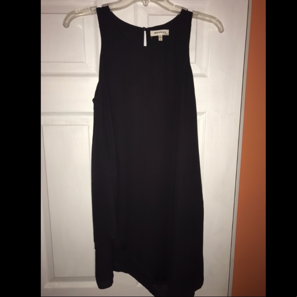 Asymmetric little black dress